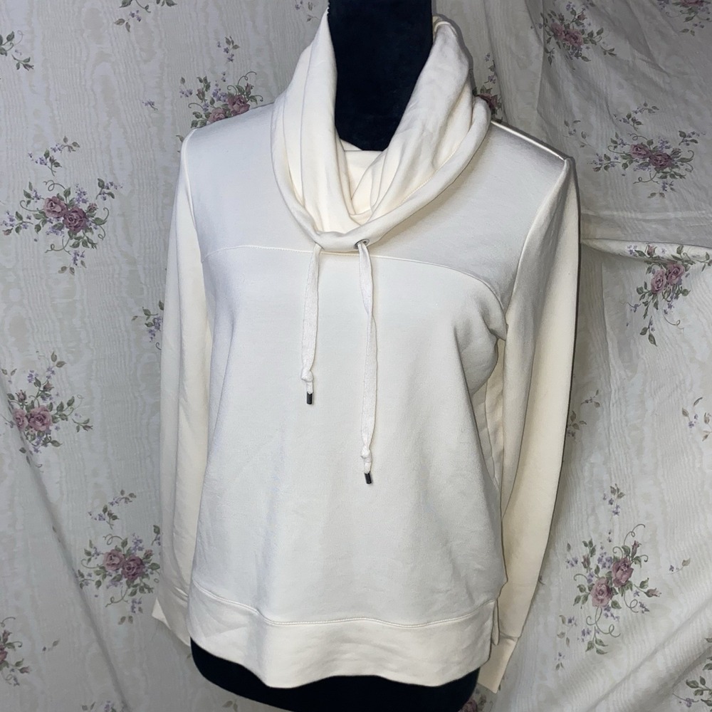 Lauren Ralph Lauren Cream Drawstring Cowl Neck Tunic Size XS